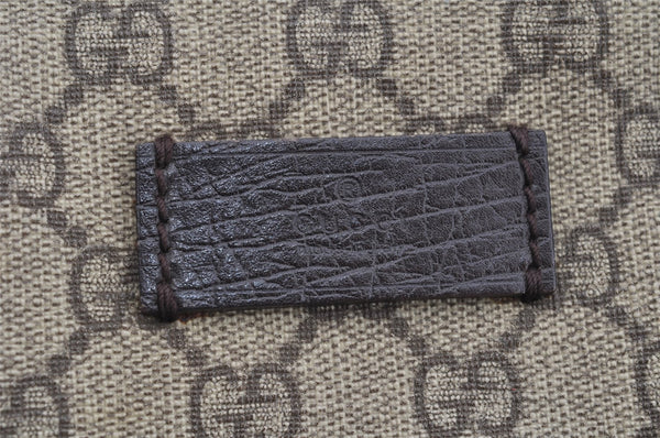 Authentic GUCCI Vintage Shoulder Hand Tote Bag GG PVC Leather 114595 Brown 3634I