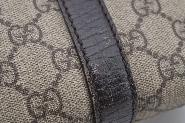 Authentic GUCCI Vintage Shoulder Hand Tote Bag GG PVC Leather 114595 Brown 3634I