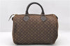 Auth LOUIS VUITTON Monogram Mini Lin Speedy 30 Hand Bag Brown M95224 LV 3635C