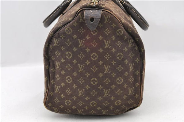 Auth LOUIS VUITTON Monogram Mini Lin Speedy 30 Hand Bag Brown M95224 LV 3635C