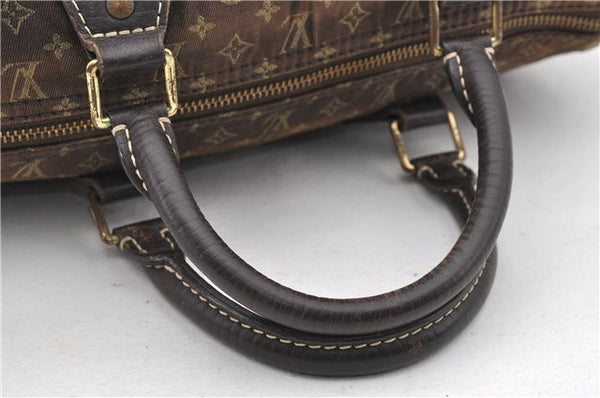 Auth LOUIS VUITTON Monogram Mini Lin Speedy 30 Hand Bag Brown M95224 LV 3635C