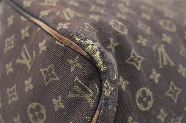 Auth LOUIS VUITTON Monogram Mini Lin Speedy 30 Hand Bag Brown M95224 LV 3635C