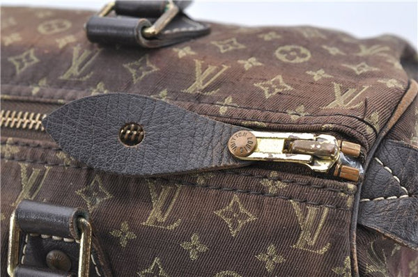 Auth LOUIS VUITTON Monogram Mini Lin Speedy 30 Hand Bag Brown M95224 LV 3635C