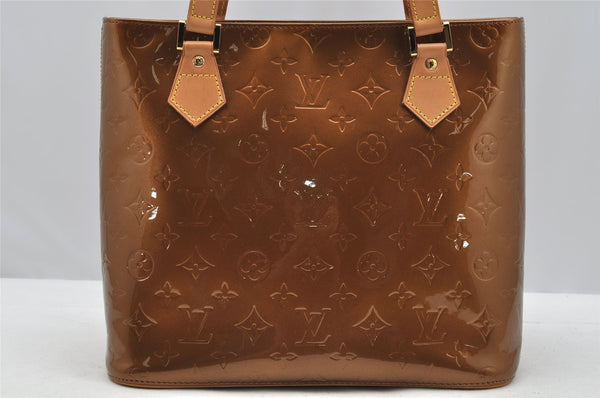 Authentic Louis Vuitton Vernis Houston Shoulder Hand Bag Brown M91122 LV 3635I