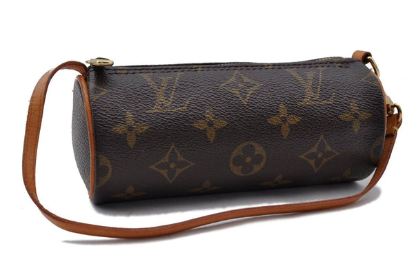 Authentic Louis Vuitton Monogram Papillon Pouch LV  3642C