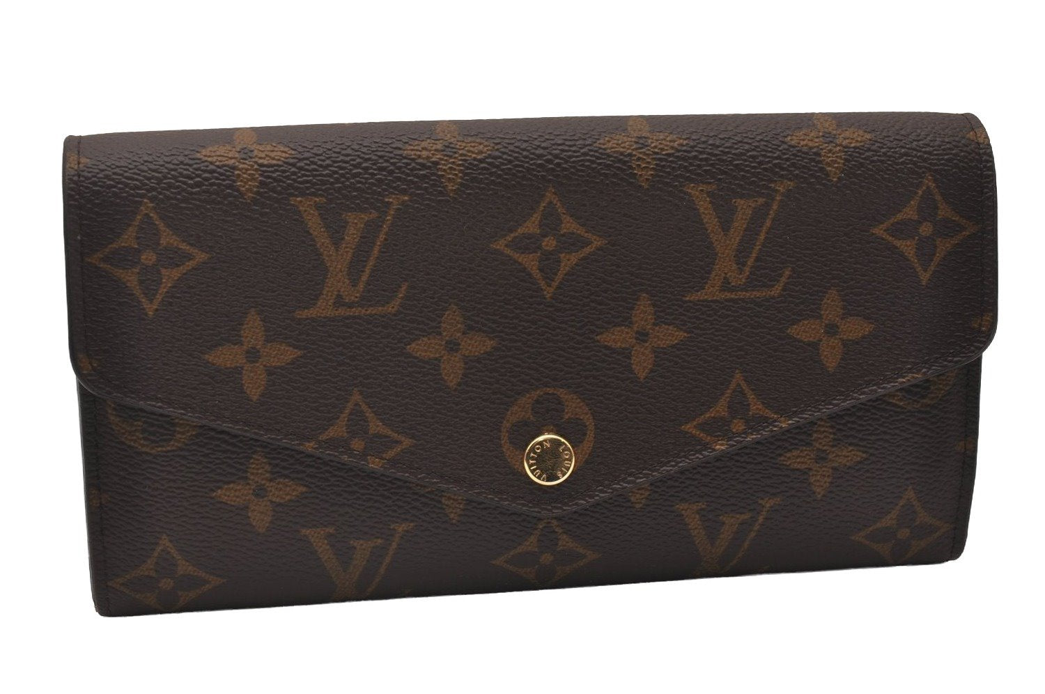 Authentic Louis Vuitton Monogram Portefeuille Sarah Long Wallet M62234 LV 3642I