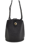 Authentic Louis Vuitton Epi Cluny Shoulder Bag Purse Black M52252 LV 3646I