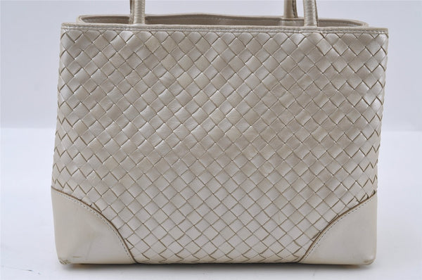 Authentic BOTTEGA VENETA Intrecciato Leather Shoulder Bag Purse White 3648I