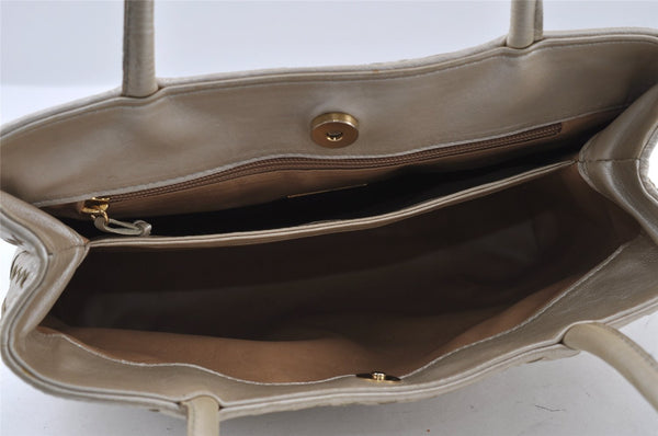 Authentic BOTTEGA VENETA Intrecciato Leather Shoulder Bag Purse White 3648I