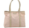 Authentic GUCCI Vintage Shoulder Tote Bag GG Canvas Leather 257304 Pink 3650I