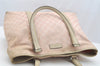 Authentic GUCCI Vintage Shoulder Tote Bag GG Canvas Leather 257304 Pink 3650I