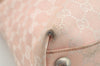Authentic GUCCI Vintage Shoulder Tote Bag GG Canvas Leather 257304 Pink 3650I