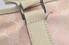 Authentic GUCCI Vintage Shoulder Tote Bag GG Canvas Leather 257304 Pink 3650I