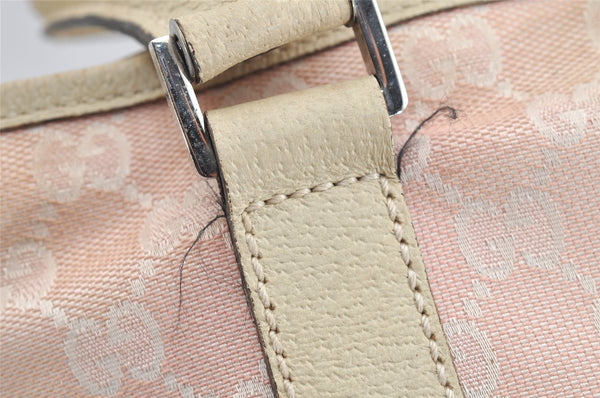 Authentic GUCCI Vintage Shoulder Tote Bag GG Canvas Leather 257304 Pink 3650I