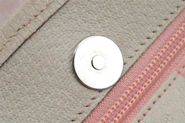 Authentic GUCCI Vintage Shoulder Tote Bag GG Canvas Leather 257304 Pink 3650I