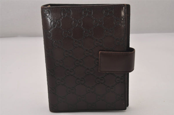 Authentic GUCCI Guccissima Vintage Notebook Cover GG Leather 115241 Brown 3652I