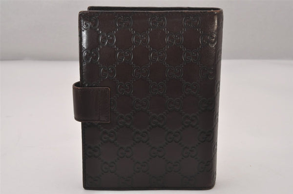 Authentic GUCCI Guccissima Vintage Notebook Cover GG Leather 115241 Brown 3652I