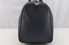 Authentic Christian Dior Trotter Travel Boston Hand Bag PVC Leather Navy 3655I