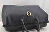 Authentic Christian Dior Trotter Travel Boston Hand Bag PVC Leather Navy 3655I