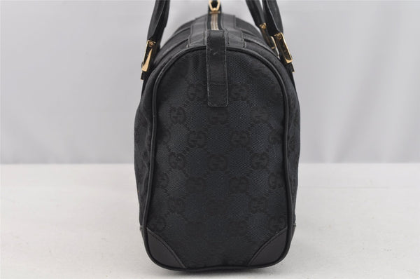 Authentic GUCCI Shoulder Hand Bag Purse GG Canvas Leather 0000851 Black 3656I