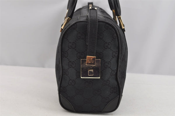 Authentic GUCCI Shoulder Hand Bag Purse GG Canvas Leather 0000851 Black 3656I