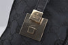 Authentic GUCCI Shoulder Hand Bag Purse GG Canvas Leather 0000851 Black 3656I