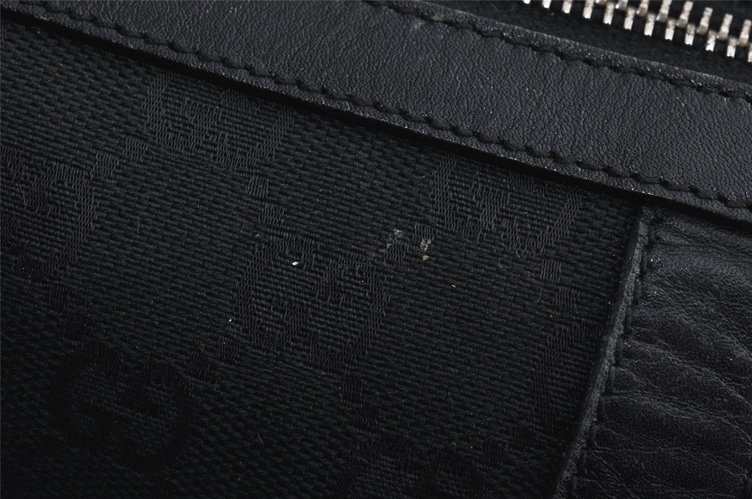 Authentic GUCCI Shoulder Hand Bag Purse GG Canvas Leather 0000851 Black 3656I