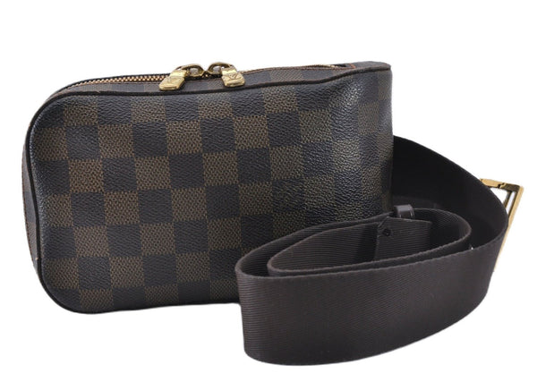 Authentic Louis Vuitton Damier Geronimos Waist Body Bag N51994 LV Junk 3657F