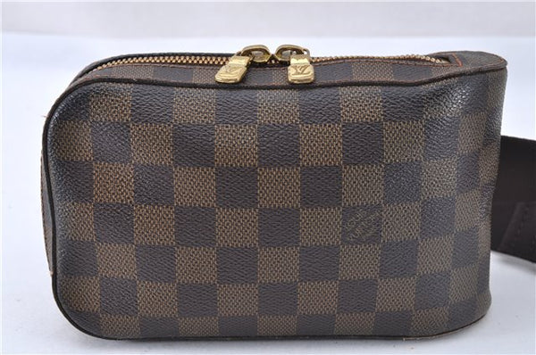 Authentic Louis Vuitton Damier Geronimos Waist Body Bag N51994 LV Junk 3657F