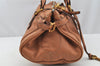 Authentic Chloe Paddington Leather Shoulder Hand Bag Brown 3658I