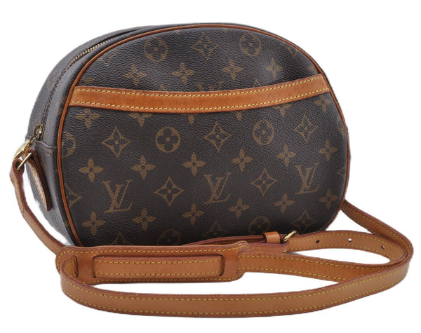 Authentic Louis Vuitton Monogram Blois Shoulder Cross Body Bag M51221 LV 3659F