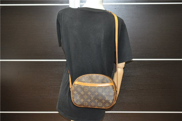 Authentic Louis Vuitton Monogram Blois Shoulder Cross Body Bag M51221 LV 3659F