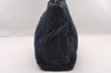 Authentic Christian Dior Lady Dior Cannage Denim 2Way Hand Bag Blue 3659I