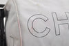 Authentic CHANEL Sports Line CC Logo Shoulder Cross Body Bag PVC White 3660I