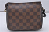 Authentic Louis Vuitton Damier Trousse Makeup Hand Bag Pouch N51982 LV 3661F