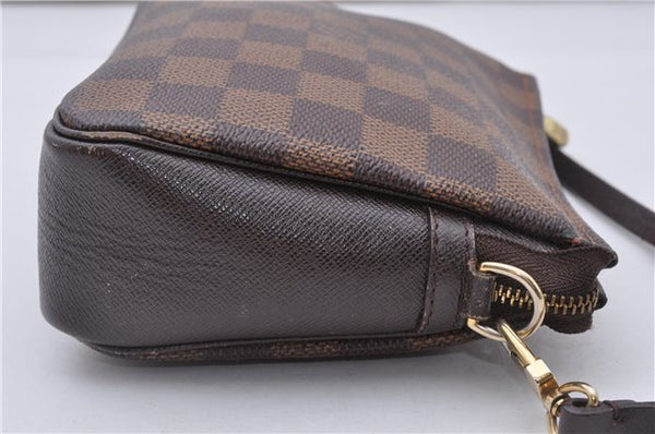 Authentic Louis Vuitton Damier Trousse Makeup Hand Bag Pouch N51982 LV 3661F