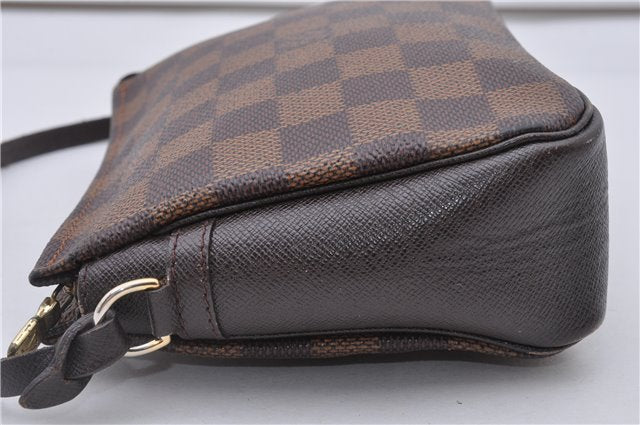 Authentic Louis Vuitton Damier Trousse Makeup Hand Bag Pouch N51982 LV 3661F