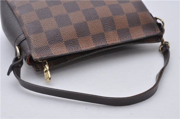 Authentic Louis Vuitton Damier Trousse Makeup Hand Bag Pouch N51982 LV 3661F