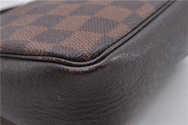 Authentic Louis Vuitton Damier Trousse Makeup Hand Bag Pouch N51982 LV 3661F