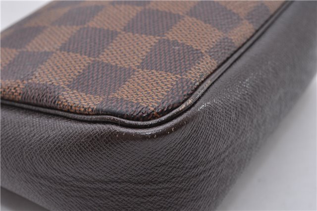 Authentic Louis Vuitton Damier Trousse Makeup Hand Bag Pouch N51982 LV 3661F