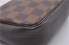 Authentic Louis Vuitton Damier Trousse Makeup Hand Bag Pouch N51982 LV 3661F