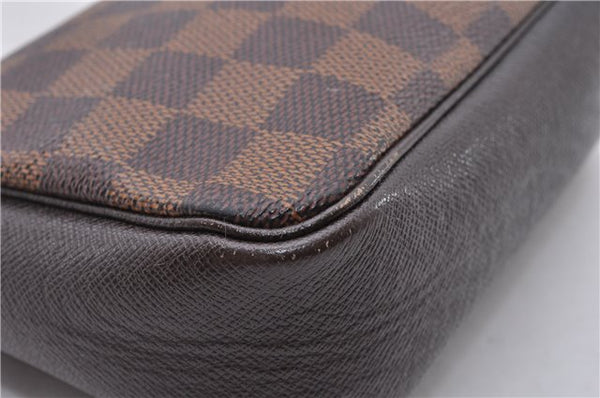 Authentic Louis Vuitton Damier Trousse Makeup Hand Bag Pouch N51982 LV 3661F