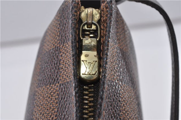 Authentic Louis Vuitton Damier Trousse Makeup Hand Bag Pouch N51982 LV 3661F