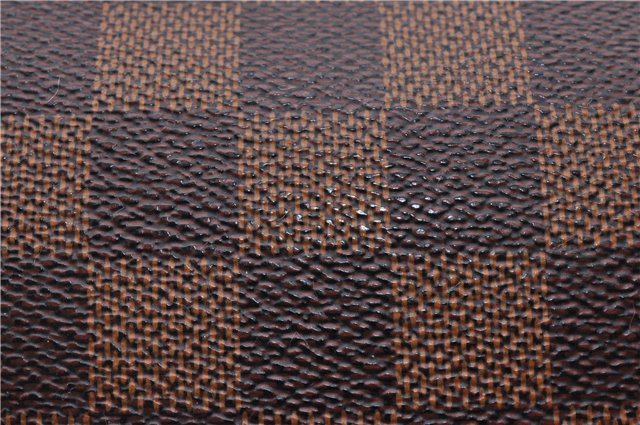 Authentic Louis Vuitton Damier Trousse Makeup Hand Bag Pouch N51982 LV 3661F