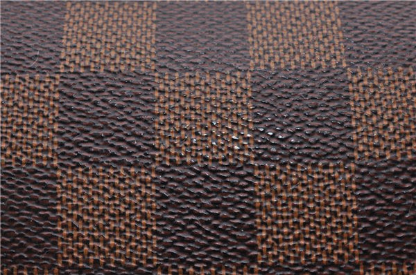 Authentic Louis Vuitton Damier Trousse Makeup Hand Bag Pouch N51982 LV 3661F