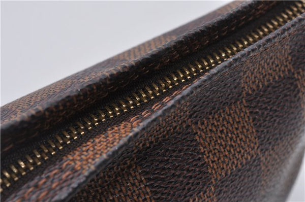 Authentic Louis Vuitton Damier Trousse Makeup Hand Bag Pouch N51982 LV 3661F