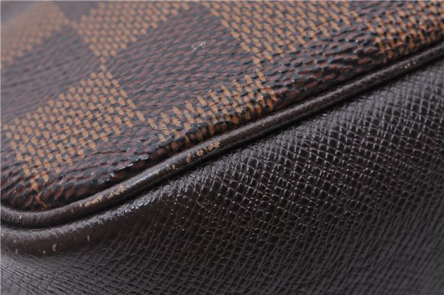 Authentic Louis Vuitton Damier Trousse Makeup Hand Bag Pouch N51982 LV 3661F