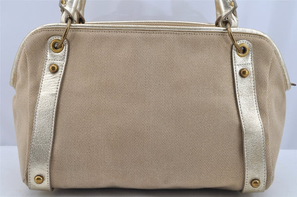 Authentic BURBERRY BLUE LABEL Shoulder Tote Bag Canvas Leather Beige 3661I