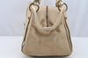 Authentic BURBERRY BLUE LABEL Shoulder Tote Bag Canvas Leather Beige 3661I