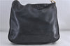Authentic GUCCI Bamboo 2Way Shoulder Bag Purse Leather 0011577 Black Junk 3662C